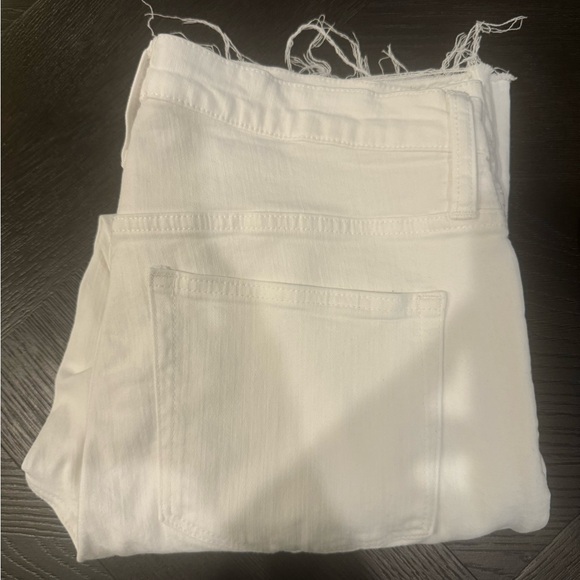 J. Crew Factory Mid Rise Flare Crop Jeans - White - Size 32/14 - Picture 4 of 4